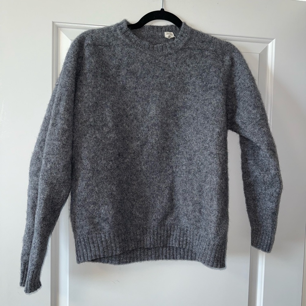 100% Wool Vintage Gray Sweater Unbranded Size Small